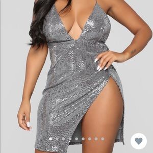 Sequined silver dress from Fashion Nova Never worn